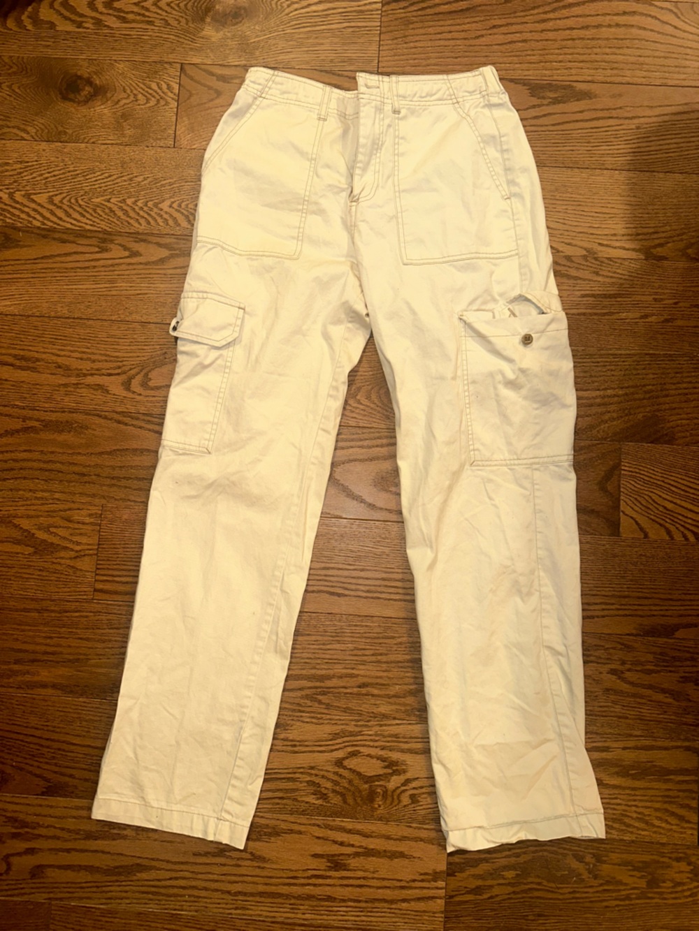 Women’s Cream Cargo Pants
